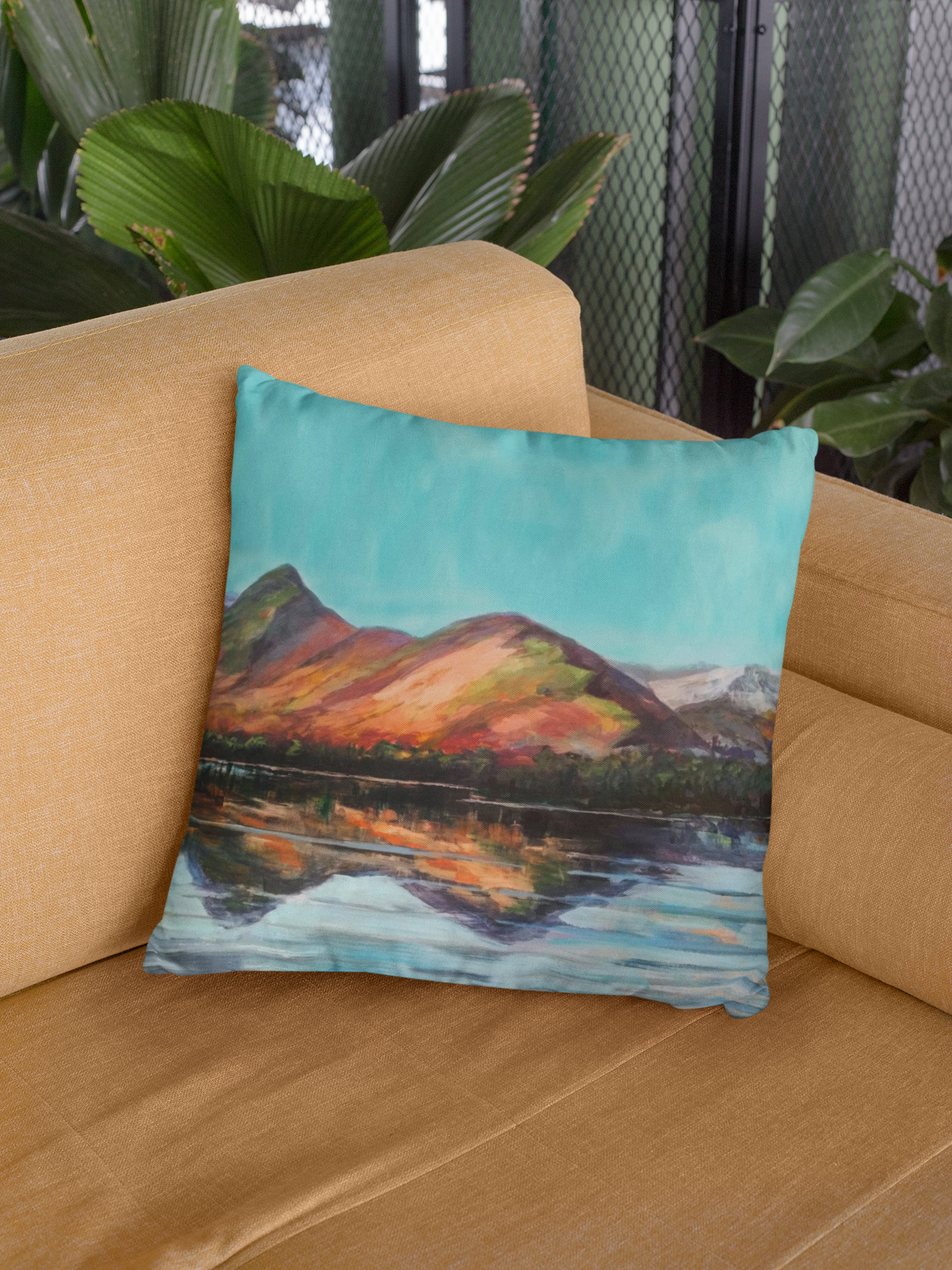 Lakes & Legends Faux Suede Pillow
