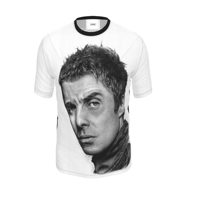 Legend Atelier: Liam Gallagher Printed T-Shirt Black & White Combo