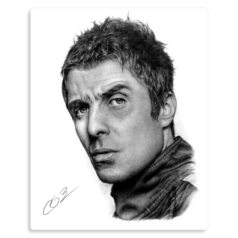 Liam Gallagher Desktop Metal Print 10 x 8"